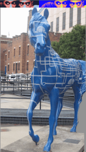 "No! Not fair!  I'm saying; Humpty Dumpty was not rescued by a "living," Blue Horse."